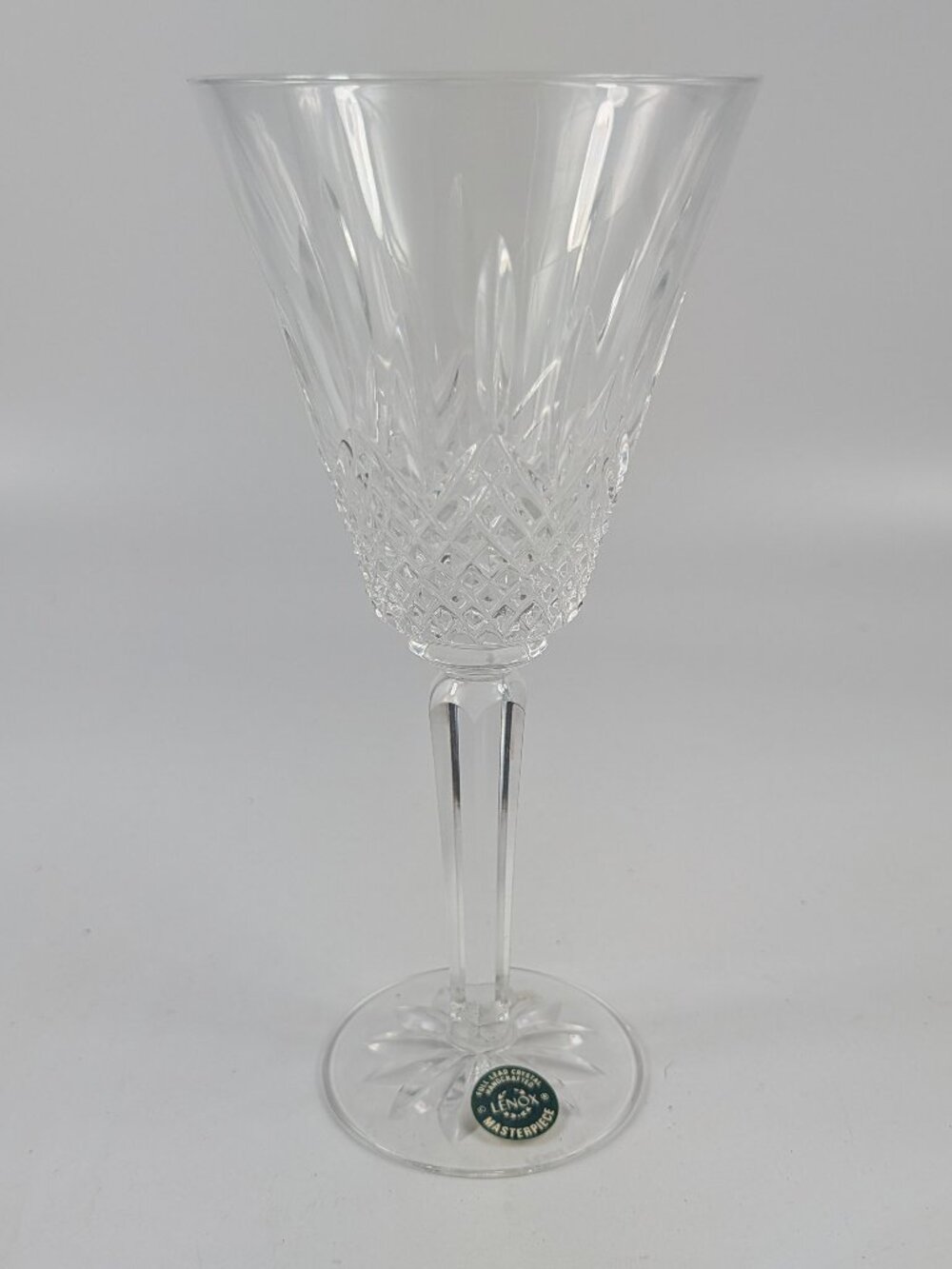 Vintage Lenox Masterpiece Full Lead Crystal Wine Glass USA